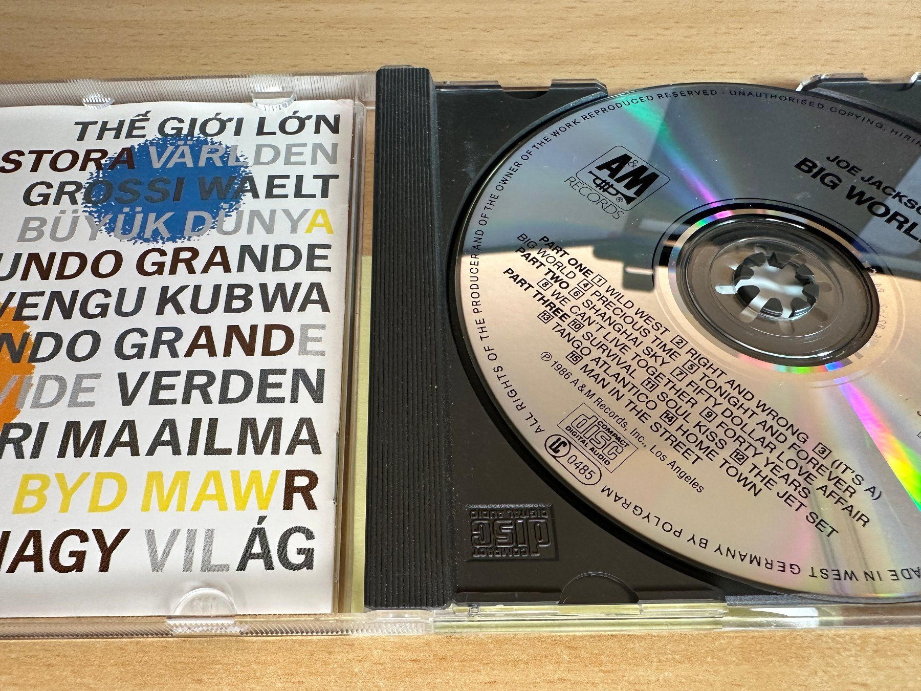 CD: Joe Jackson – Big World – Usato da Rikon im Tösstal venduto da Alpenmutz 2