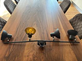 Lampe schwarz gold