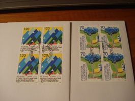Liechtenstein 2002, Jahr des Berges, FDC Satz, Einzel + 4erb