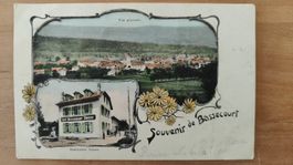 Souvenir de Bassecourt Restaurant Suisse um 1900