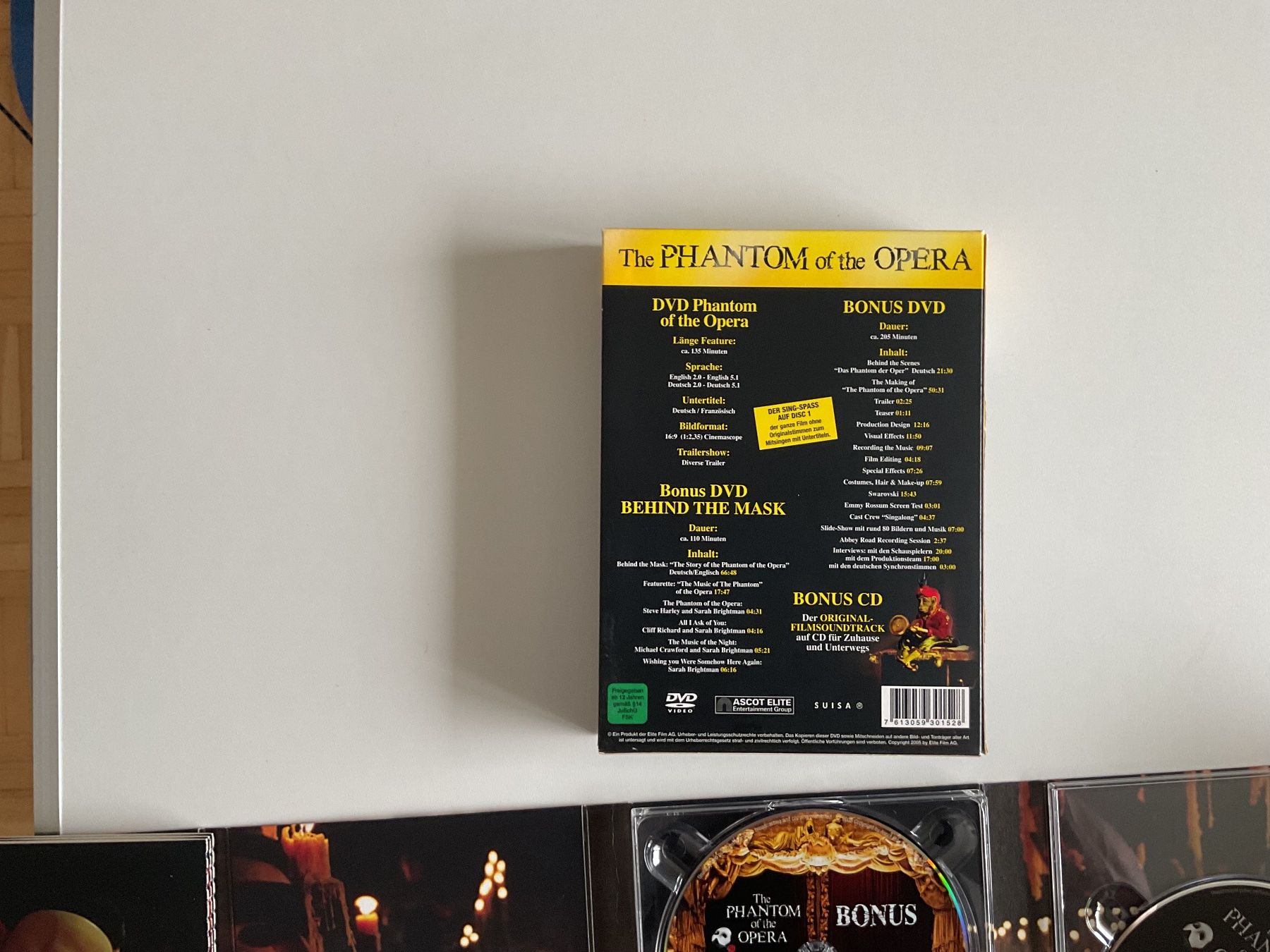 Tutti i DVDs: Phantom der Oper - Ultimate Edition DVD Box - Top Zustand! – Usato da Au SG venduto da Mar_69jz 1