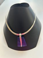 Halsreif mit Anhänger, Silber 925 mit Lapis Lazuli