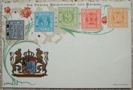 ALTE PK BRIEFMARKENSPRACHE - BAYERN