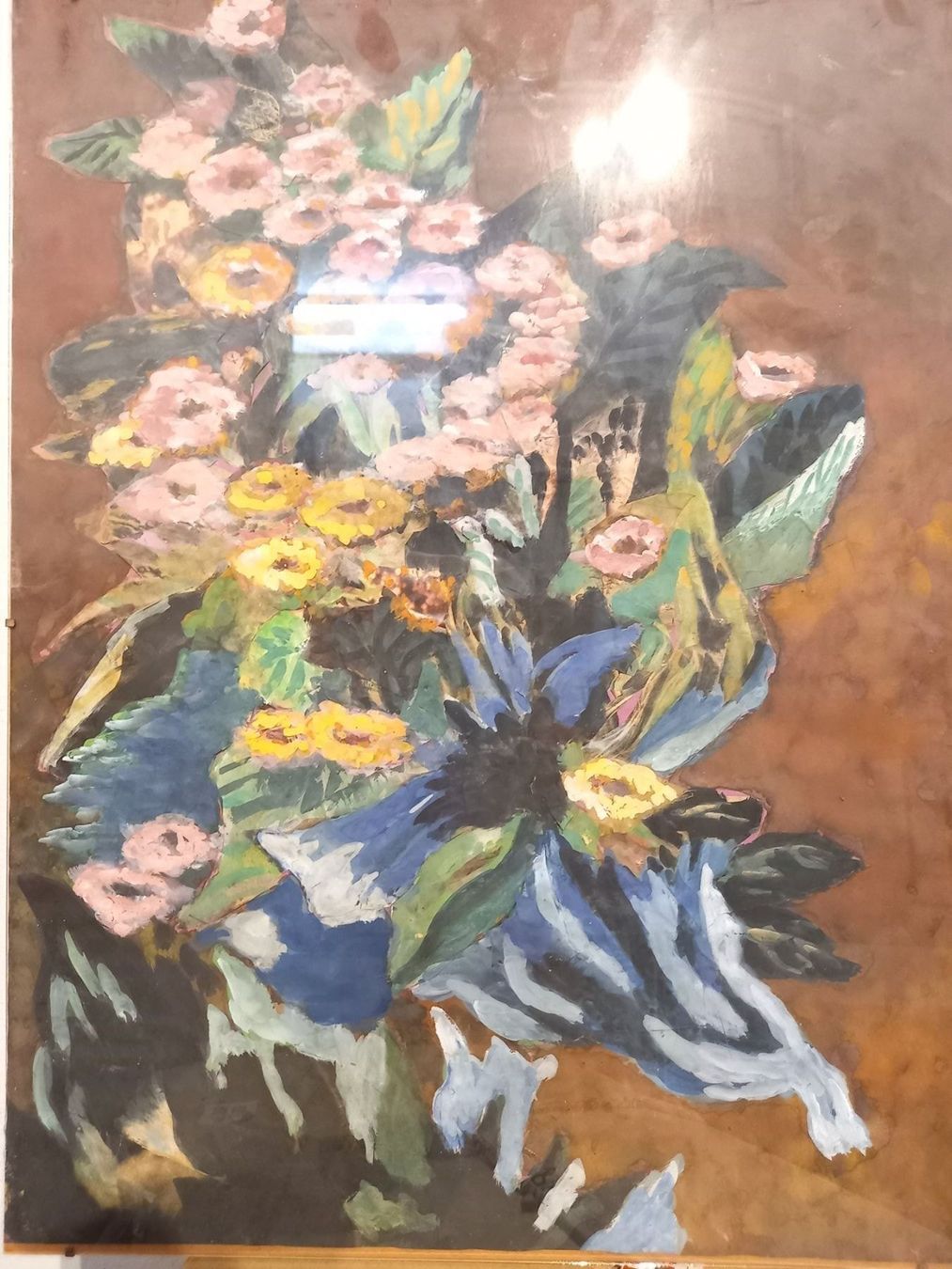 Dipinti: beau grand bouquet non signé – Usato da Lausanne venduto da leneko