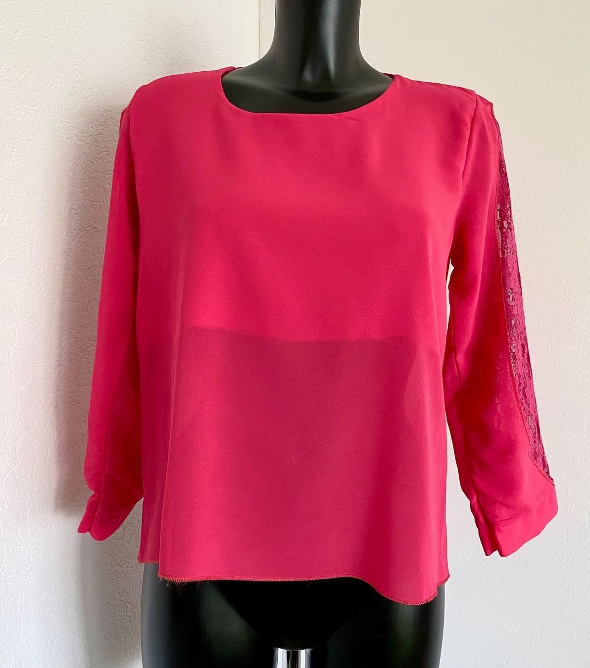 Blusen: Gr 38 Chiffon Bluse mit Spitzeneinsatz – Gebraucht aus Rickenbach b. Wil von sunneschii_ 1
