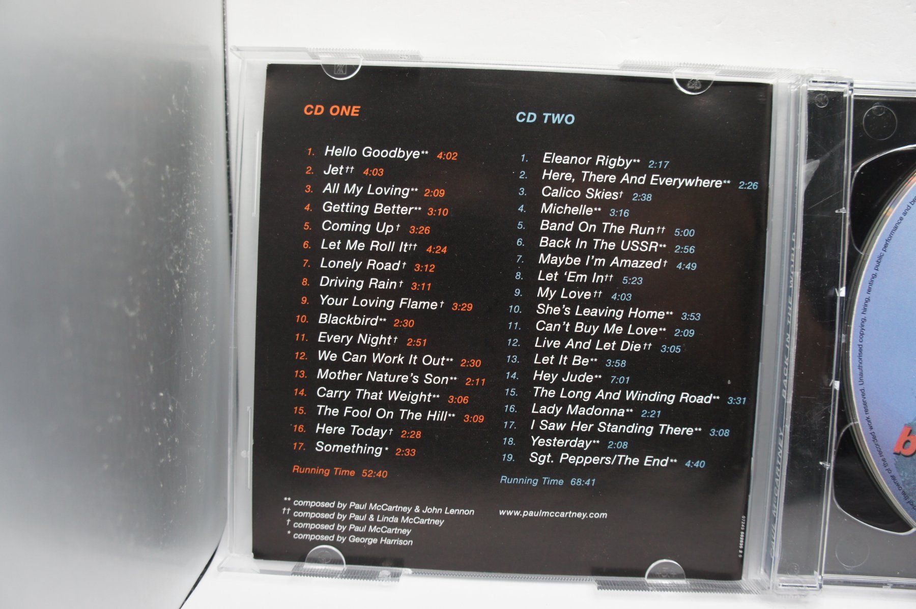 CDs: 2 CD Paul McCartney Back in the World LIVE – D'occasion à Ernetschwil par luisvonerni 3