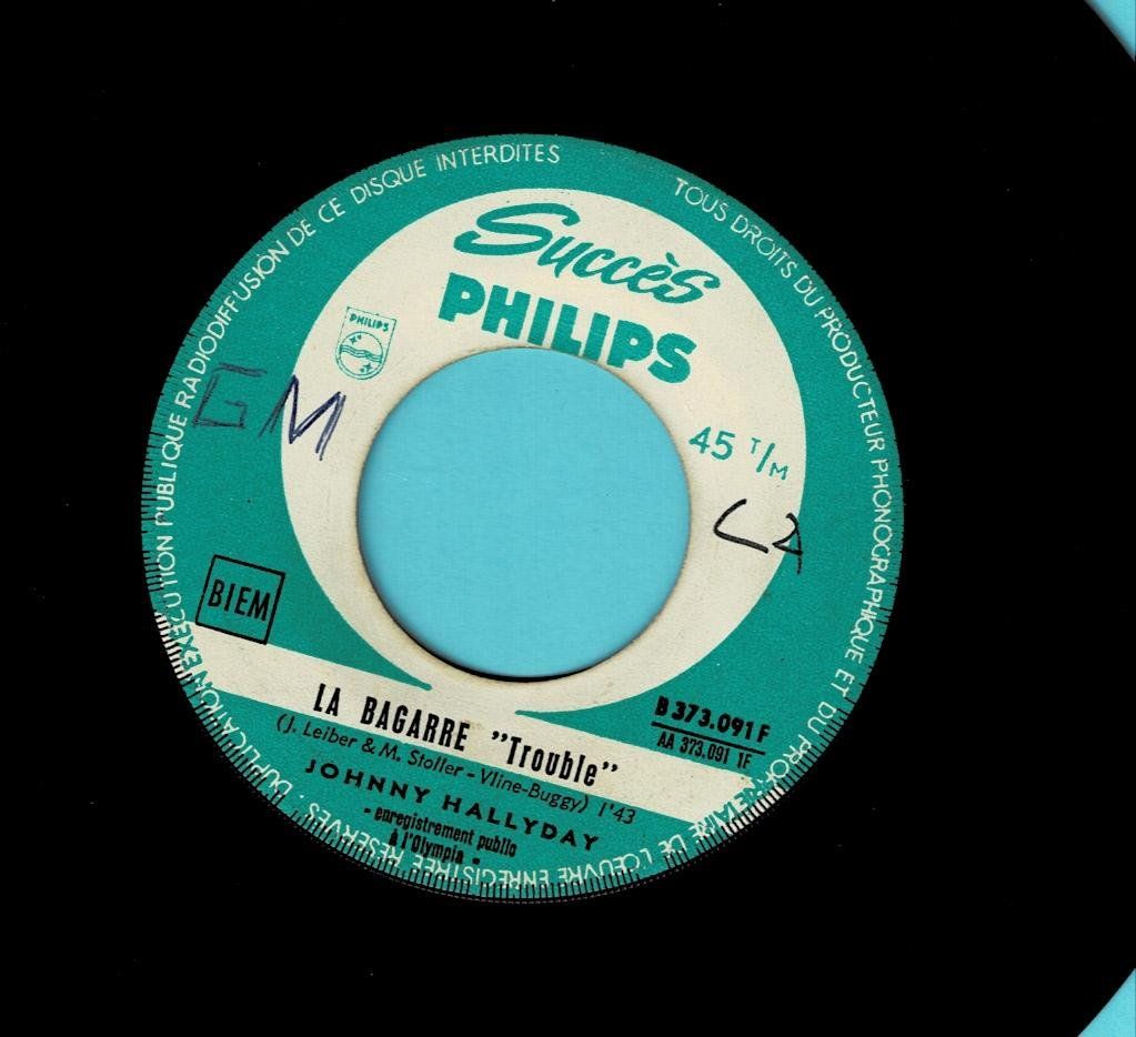 Schallplatten: Johnny Hallyday - 45T. - La bagarre / Statics – Gebraucht aus Noréaz von Hallyday