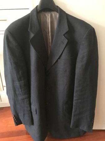 Veste bleue marine en lin Georges Rech
