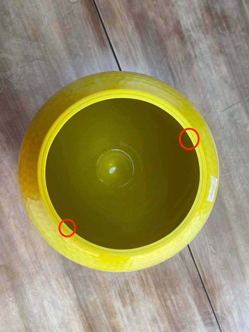 Vase & Récipients: Vase en verre jaune – D'occasion à Savigny par Yves1960 4