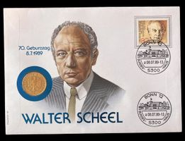 Münzbrief Walter Scheel 