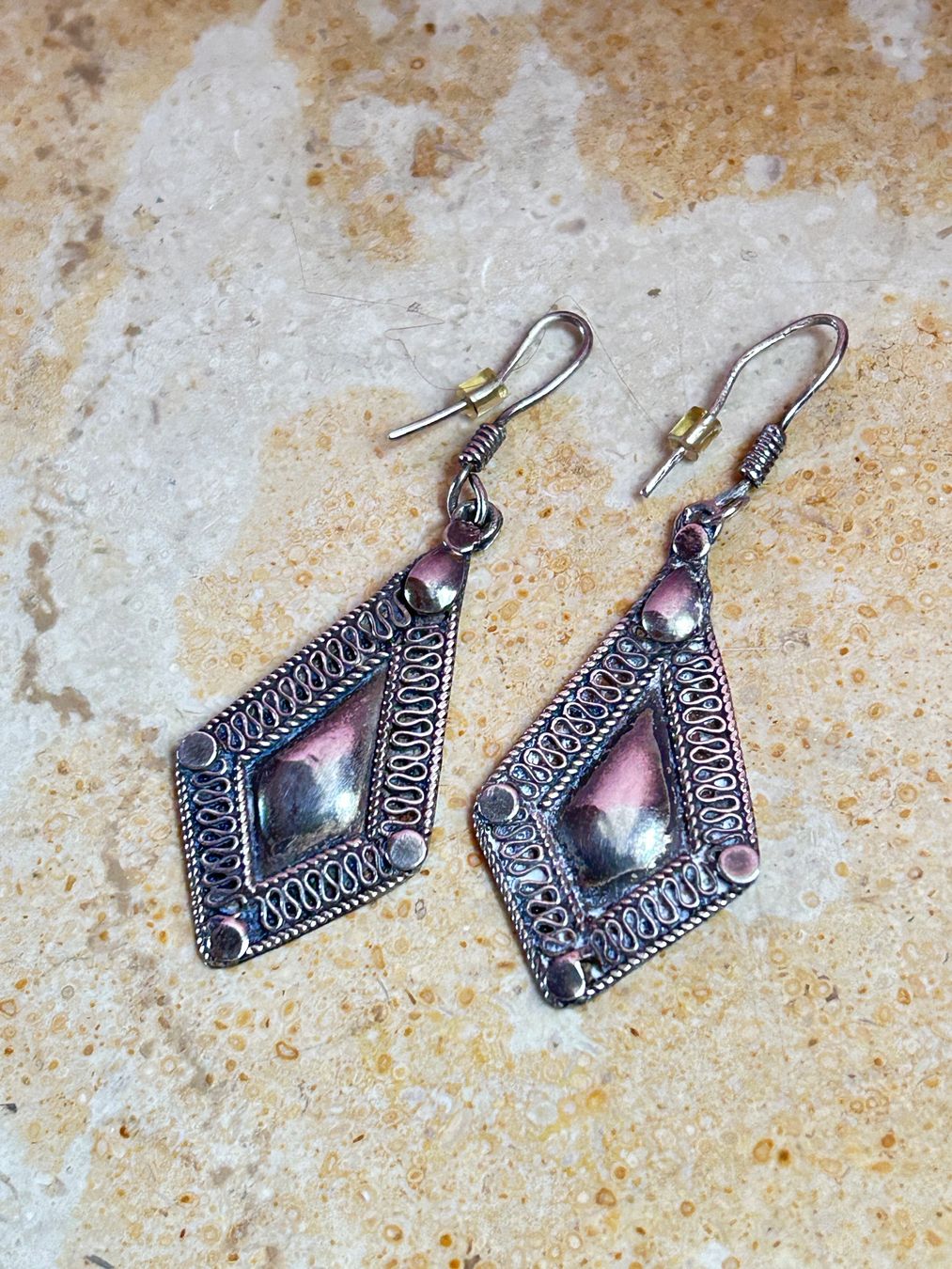 Ohrringe & -stecker: Silber Ohrhänger 925 Rautenform Vintage – Gebraucht aus Dittingen von Bijoubelle 1
