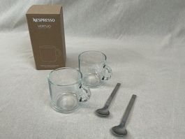 NESPRESSO Vertuo Gran Lungo Set / 2 Gläser und 2 Löffel
