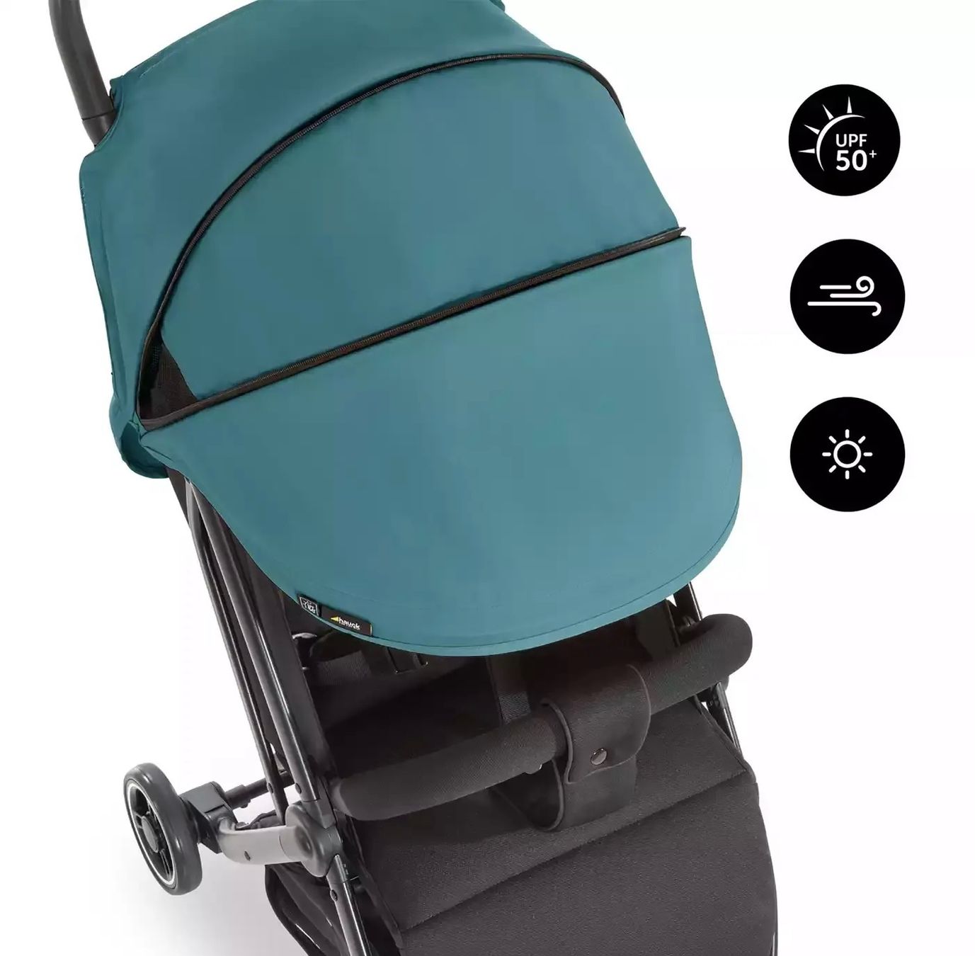 Hauck Carrozzine: Hauk Swift X Sonnenverdeck Petrol – Nuovo e nell'imballaggio originale da Basel venduto da Seifehuesli 2