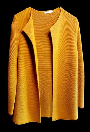 AN'GE  Strickjacke ockergelb jaune ocre TU