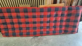 Vintage Luftmatratze  rot kariert Textil ,immer noch dicht !