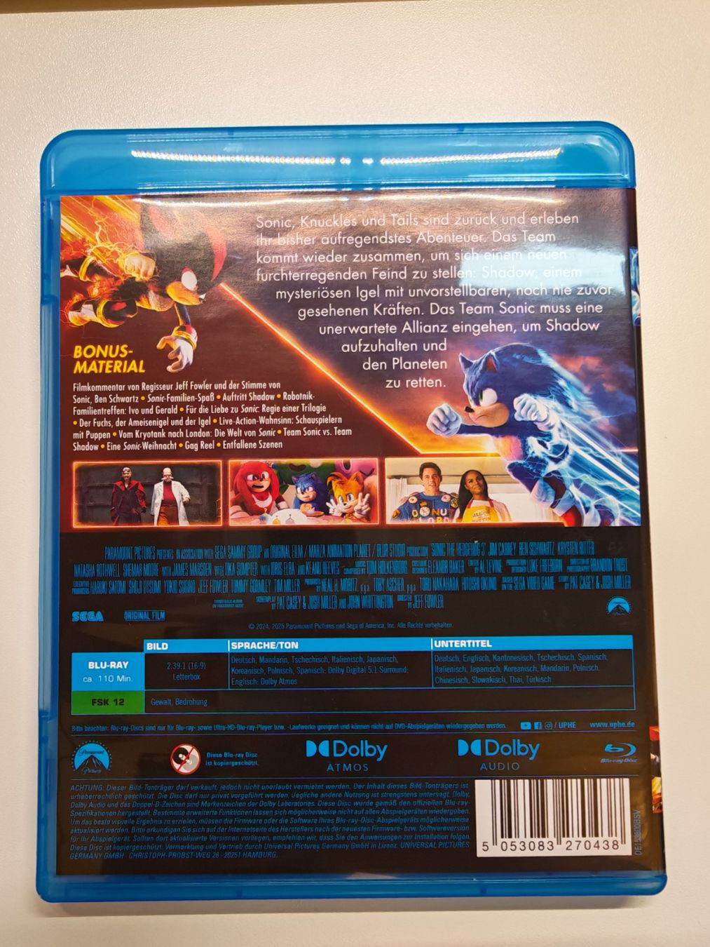 Tutti i DVDs: Sonic the Hedgehog 3 – Usato da Liestal venduto da Kratzilla 2