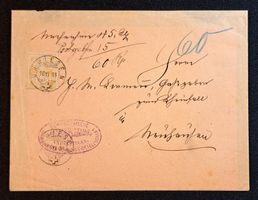 SBK 63A auf Nachnahme von Uhwiesen, 1886
