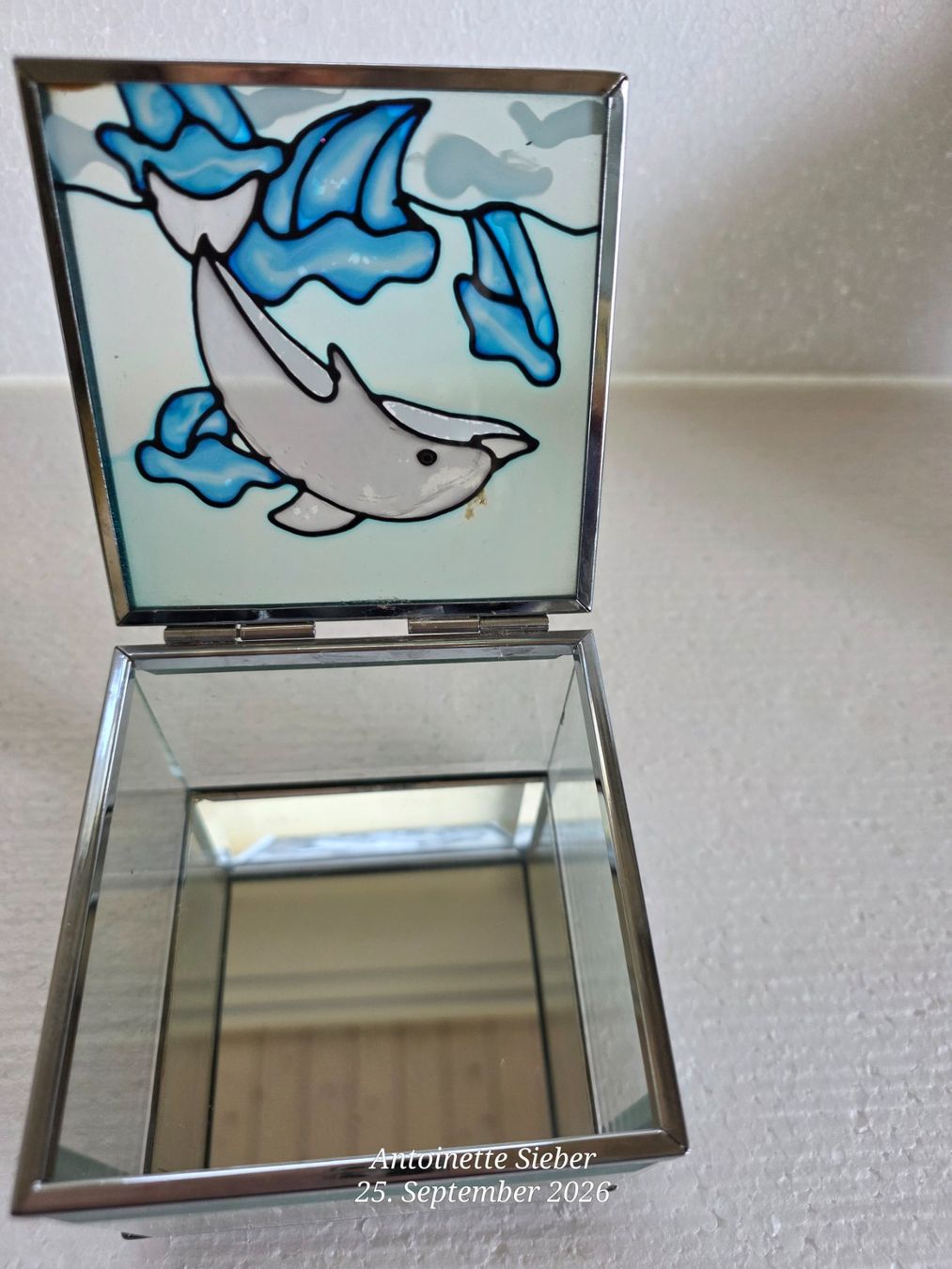 Toutes les décorations: Schmuckkästchen aus Glas mit Delfin – D'occasion à Salez par China2370 1