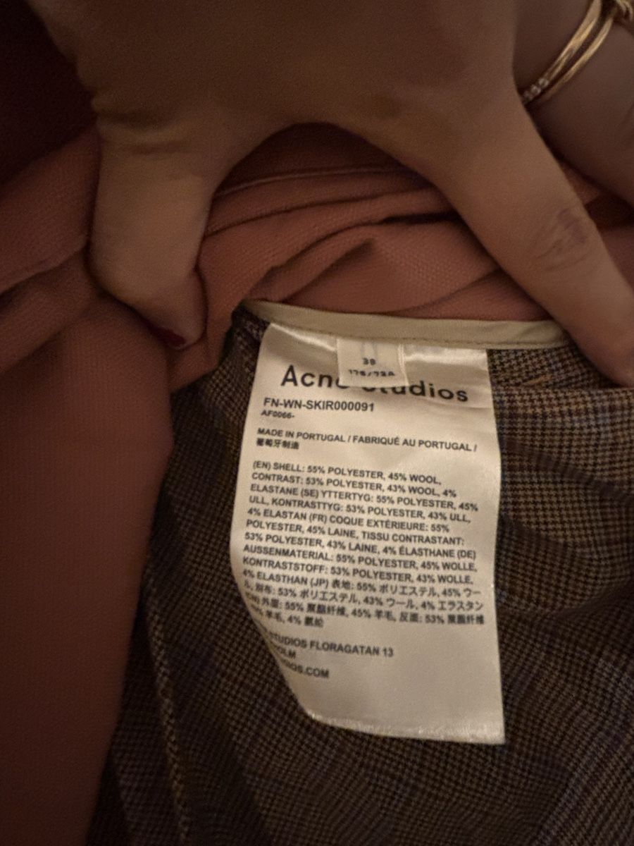 Gonne: Acne Studios Pleated Asymmetric Skirt Size 38 Brown – Usato da Fribourg venduto da aix_fs82 5