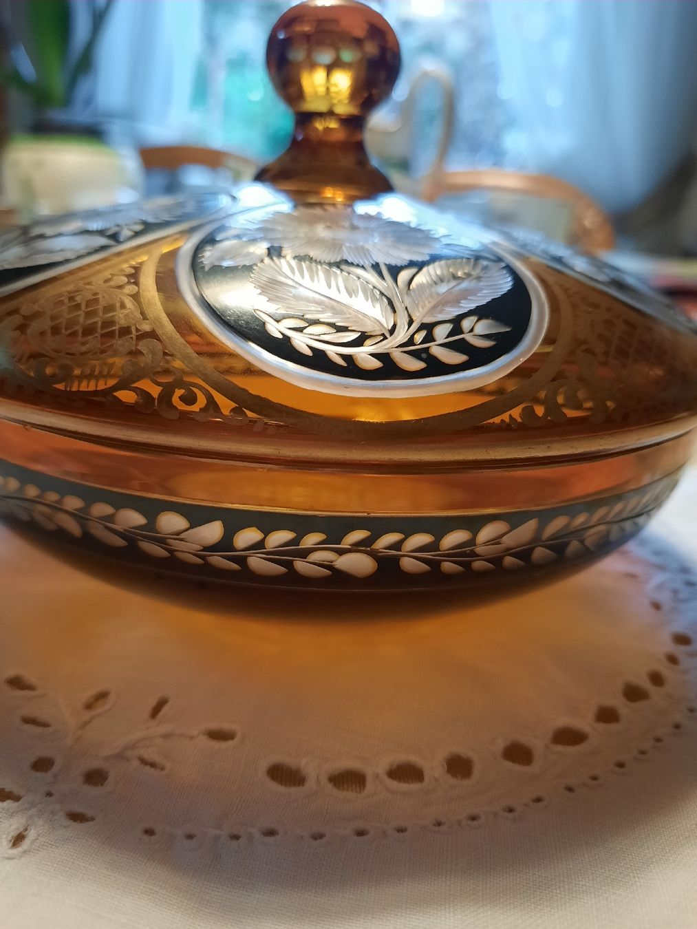 Ciotole: wunderbare böhmische Glasdose – Usato da Busswil BE venduto da balu37 4