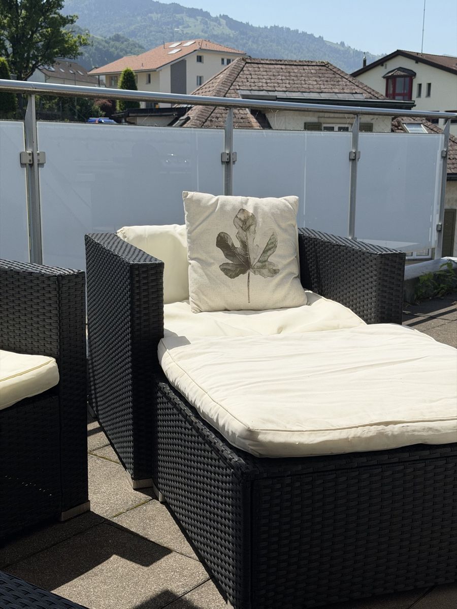 Sedie a sdraio: Rattan Lounge schwarz Garten / Terrasse – Usato da Schübelbach venduto da KatyG 2