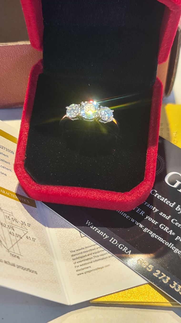 Bagues: Moissanit 2ct. Ring D VVS1 GRA 59.5mm – Neuf avec emballage d'origine à Uerkheim par Kaufoption 7