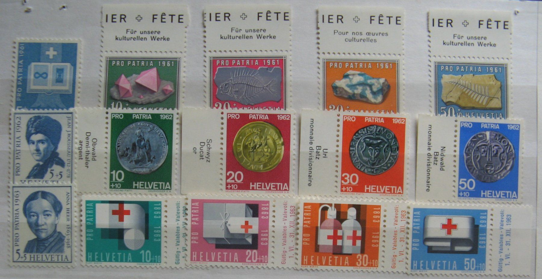 Alle Briefmarken: PP 1951 - 1963 13 Sätze einwandfrei postfrisch ** – Neu (gemäss Beschreibung) aus Frauenfeld von Interessent1 1