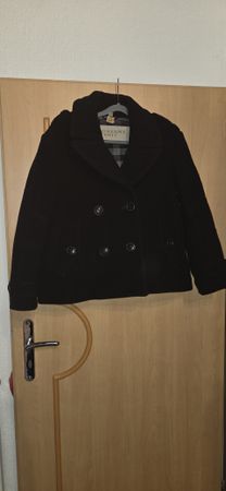 Burberry Brit Kurzmantel Schwarz Grösse 38-42 Wolle