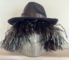 Fasnacht Hut Schwarz mit Haare