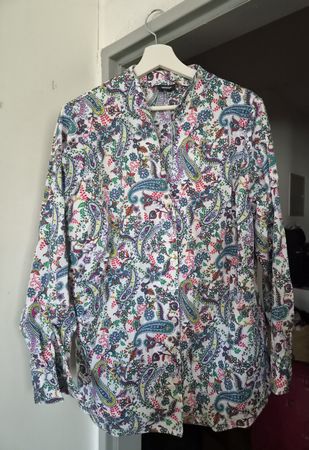 Walbusch schöne Baumwollbluse Gr. 48