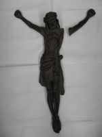 antike grosse Jesus Figur aus Holz