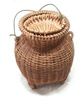 Bambuskorb für gefangene Fische-Panier en bambou pour poisso