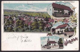 Witterswil farbige Lithografie 4 Bilder