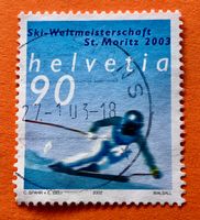 Nr.1068 Skirennfahrer  Sondermarken GESTEMPELT 2002   