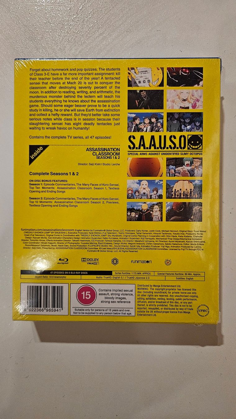 Tutti i DVDs: Assassination Classroom - L'intégrale - Blu-Ray - Neuf! – Nuovo e nell'imballaggio originale da Biel/Bienne venduto da Sylv_1T1 1