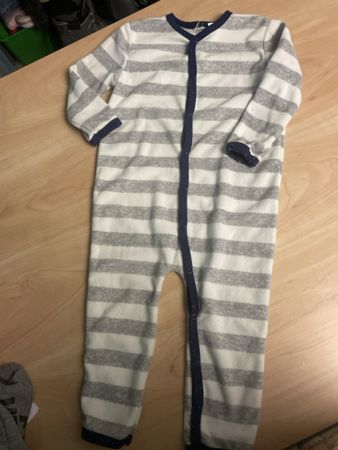 Winter H&M Pyjama Fleece Overall, Gr.92/98 Gestreift
