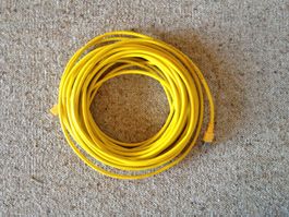Netzwerkkabel Ethernetkabel Patchkabel Cat 6A 15m gelb neu