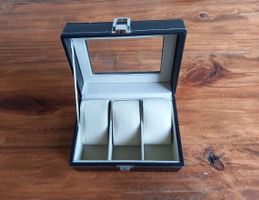 2x Box für 3 Uhren aus PU-Leder mit Organizer