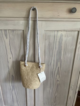 Azzedine Alaïa Rosie Kaphia Beuteltasche natur neu