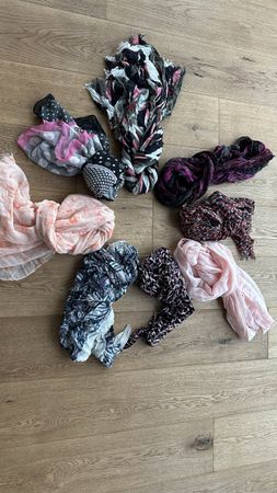 8 Schals Set Frühling Sommer, viele Farben und Muster!
