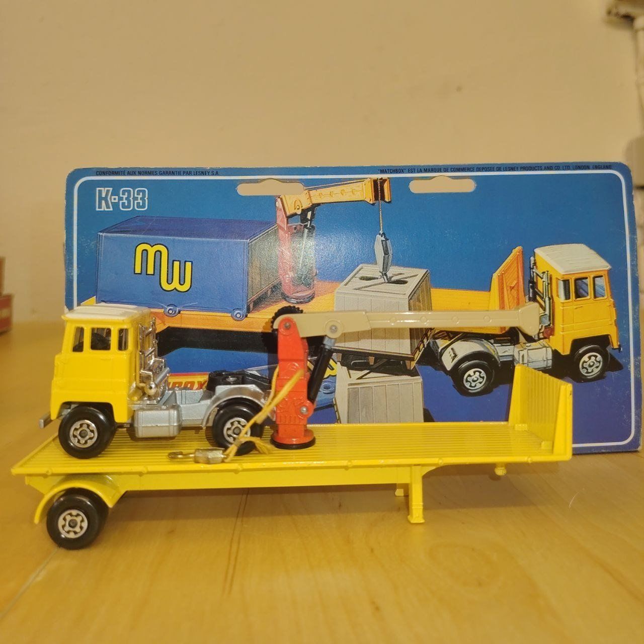 Matchbox Modellini d'auto: Matchbox SuperKings K-33 Mobile Crane Transporter OVP – Nuovo (secondo la descrizione) da Möriken AG venduto da S.E.J.J. 1