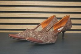 Paire d'escarpins Sebastian Milano en cuir et tulle