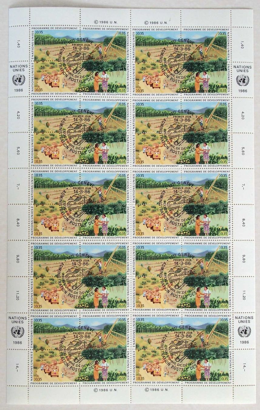 Alle Briefmarken: UNO Genf 1986 Bogen ʘ – Neu (gemäss Beschreibung) aus Nuglar von Stamp88