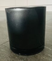Schwarzer Übertopf/Blumentopf aus Glas - Zeitloses Design