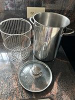 Spargelpfanne mit Einsatz und Glasdeckel