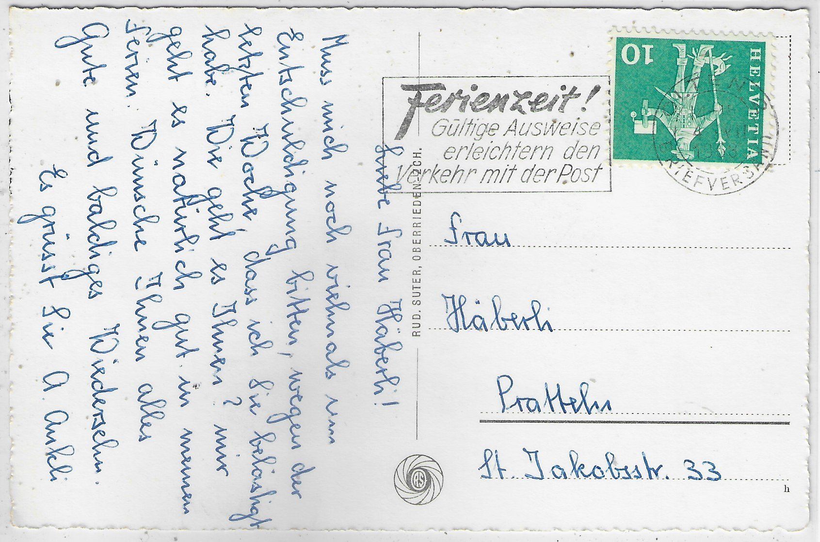 Cartoline postali: Olten - Brunnen mit Holzbrücke – Usato da Ettingen venduto da Kartenplanet 1