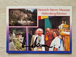 Heinrich Harrer † - Originalautogramm auf Karte