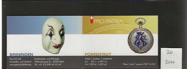 Alle Briefmarken: timbre carnet Pro Patria no, 26 de 2014 – Gebraucht aus Sorvilier von carose01
