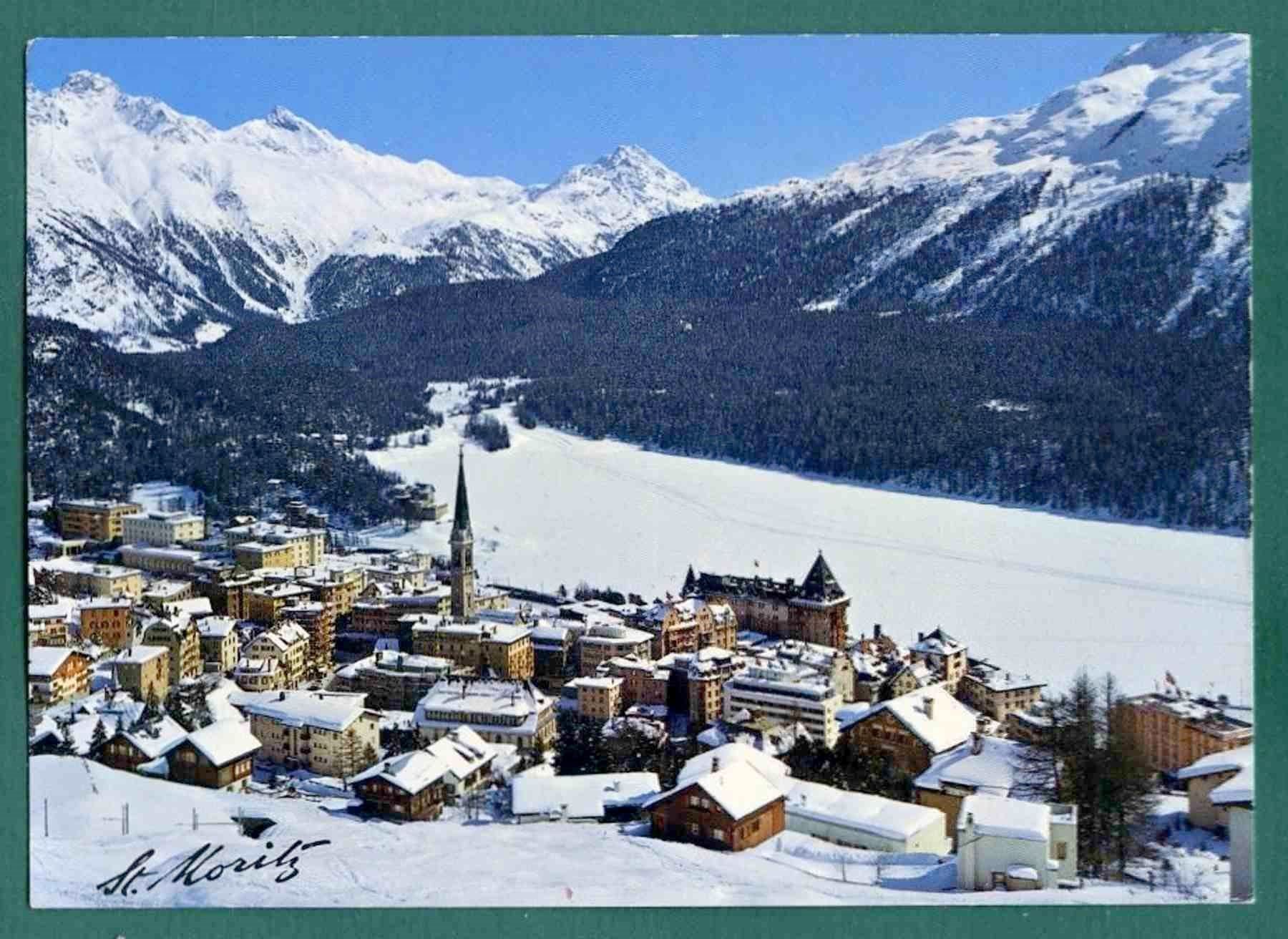 Cartes postales: St. Moritz-Dorf im Winter, ungelaufen, Grossformat, ca. 1951 – D'occasion à Sargans par Hausi1951