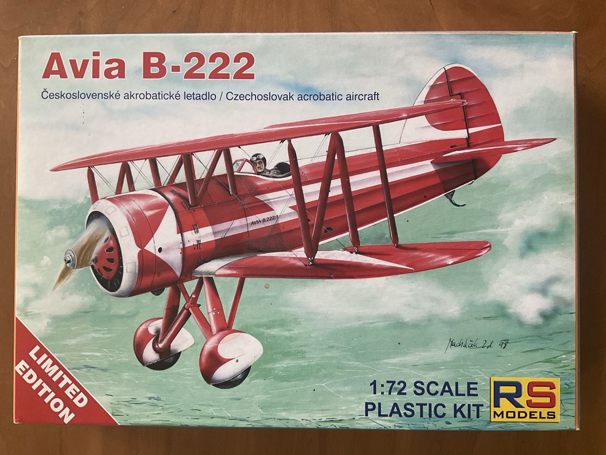 Kit di modellismo & Modellini statici: Avia B-222 RS Models, 1:72 – Nuovo e nell'imballaggio originale da Nyon venduto da KAFOUX